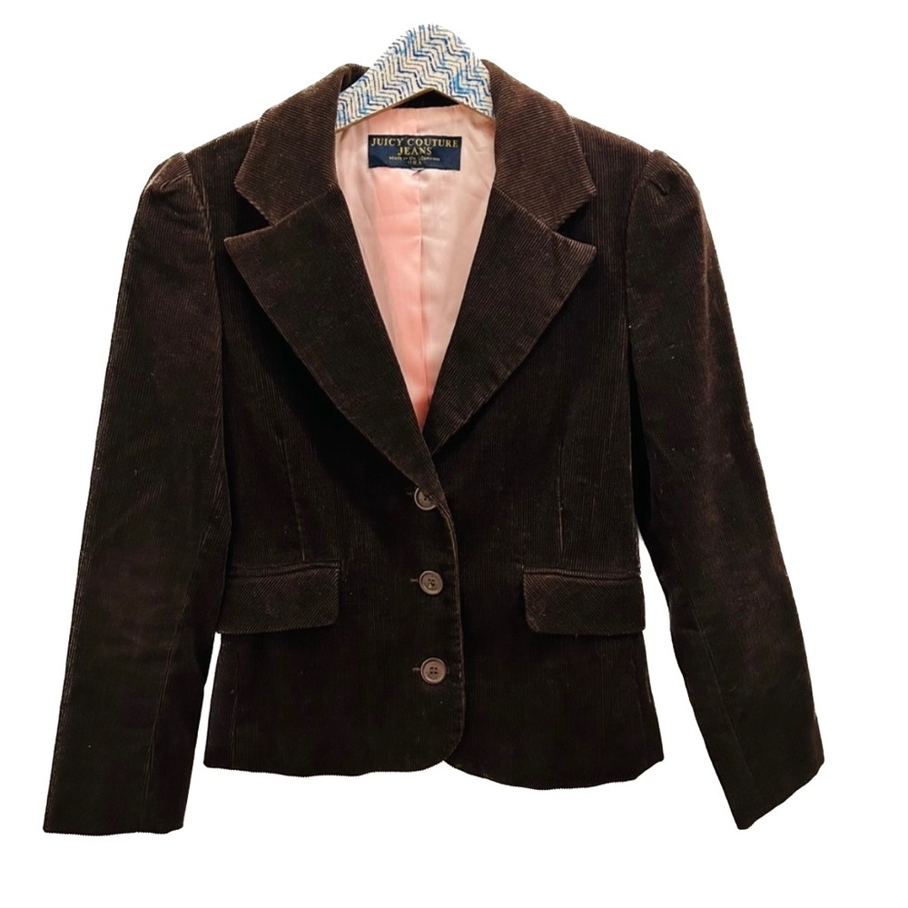 Vintage Juicy Couture Corduroy Blazer Medium brown jacket